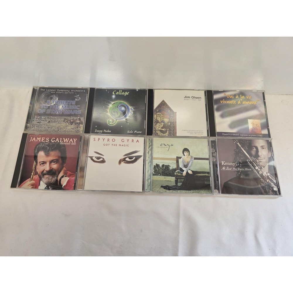 8 CD Lot Enya Kenny G Spyro Gyra James Galway Jonny Hahn Star Wars New Age